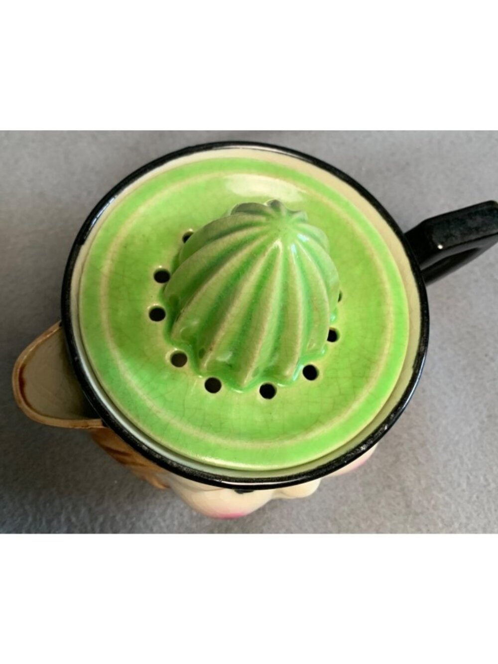 1950s Figural Girl Face Juicer/Reamer Handle Spout Maruto Moware - Picture 6 of 15